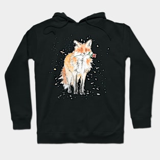 Romantic Fox - Fox - Watercolour Hoodie